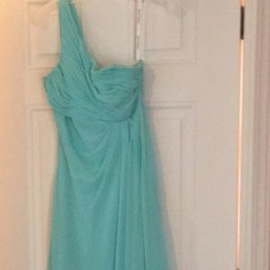 EUC BRIDESMAID DRESS, TEAL - DAVID’S BRIDAL, SZ 4